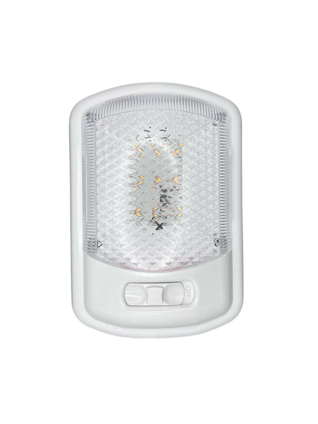 L800 – RV DESIGNER Dome Light, Clear Lens LED Clear Bulb Single Light 12 Volt 0.19 Amp White Housing Eurostyle 7-5/16...